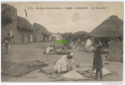 Carte Postale Ancienne du MALI – BAMAKO – LE MARCHE
