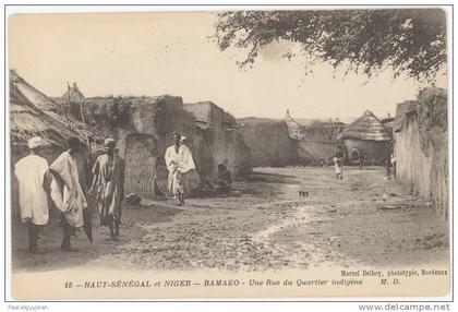 CPA MALI - BAMAKO - RUE DU QUARTIER INDIGENE