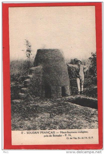 CPA: Mali - Haut-fourneau indigène près de Bamako