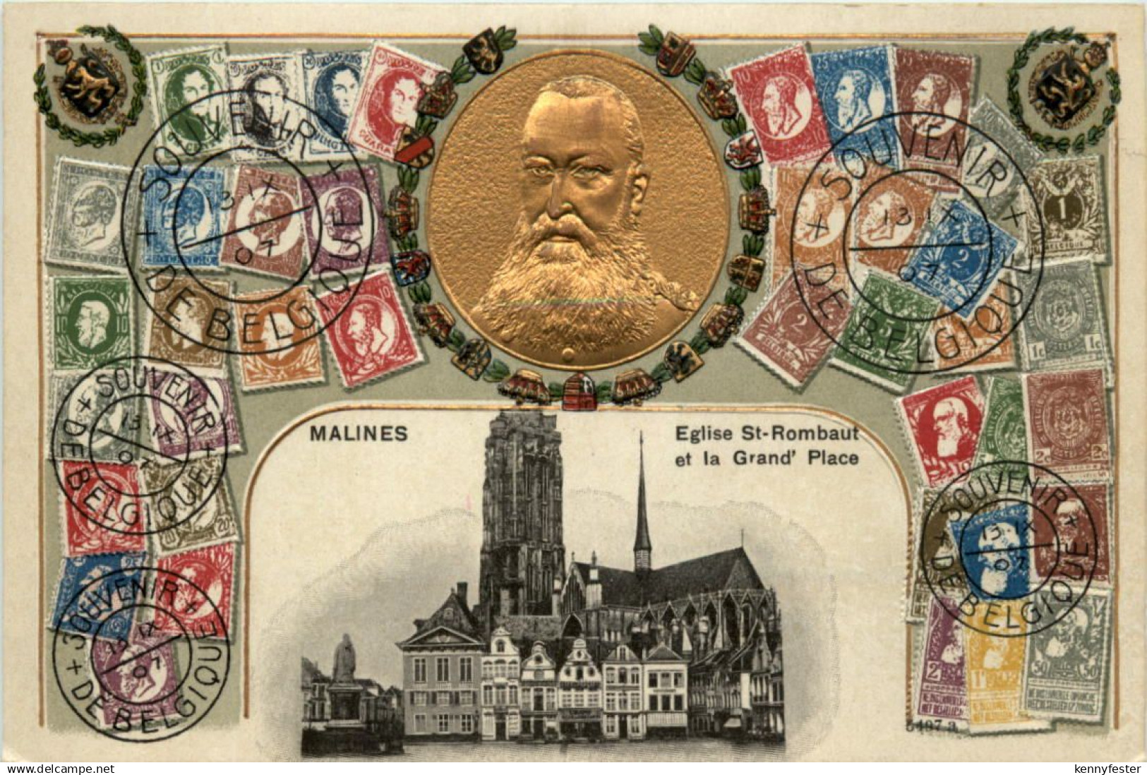 Malines - Briefmarken - Prägekarte