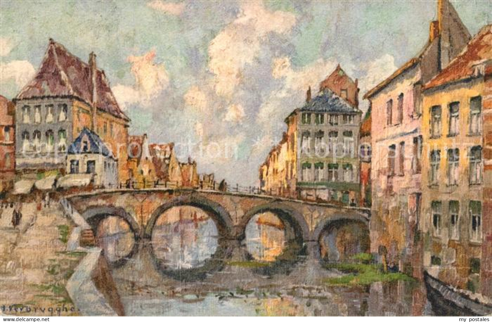 Malines Mechelen Flandre Le Pont de Malines Illustration