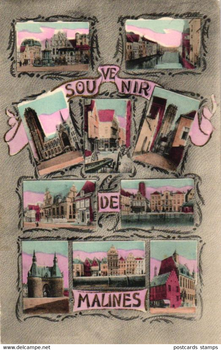 Malines, "Souvenir de Malines", 1913 in Mechelen versandt