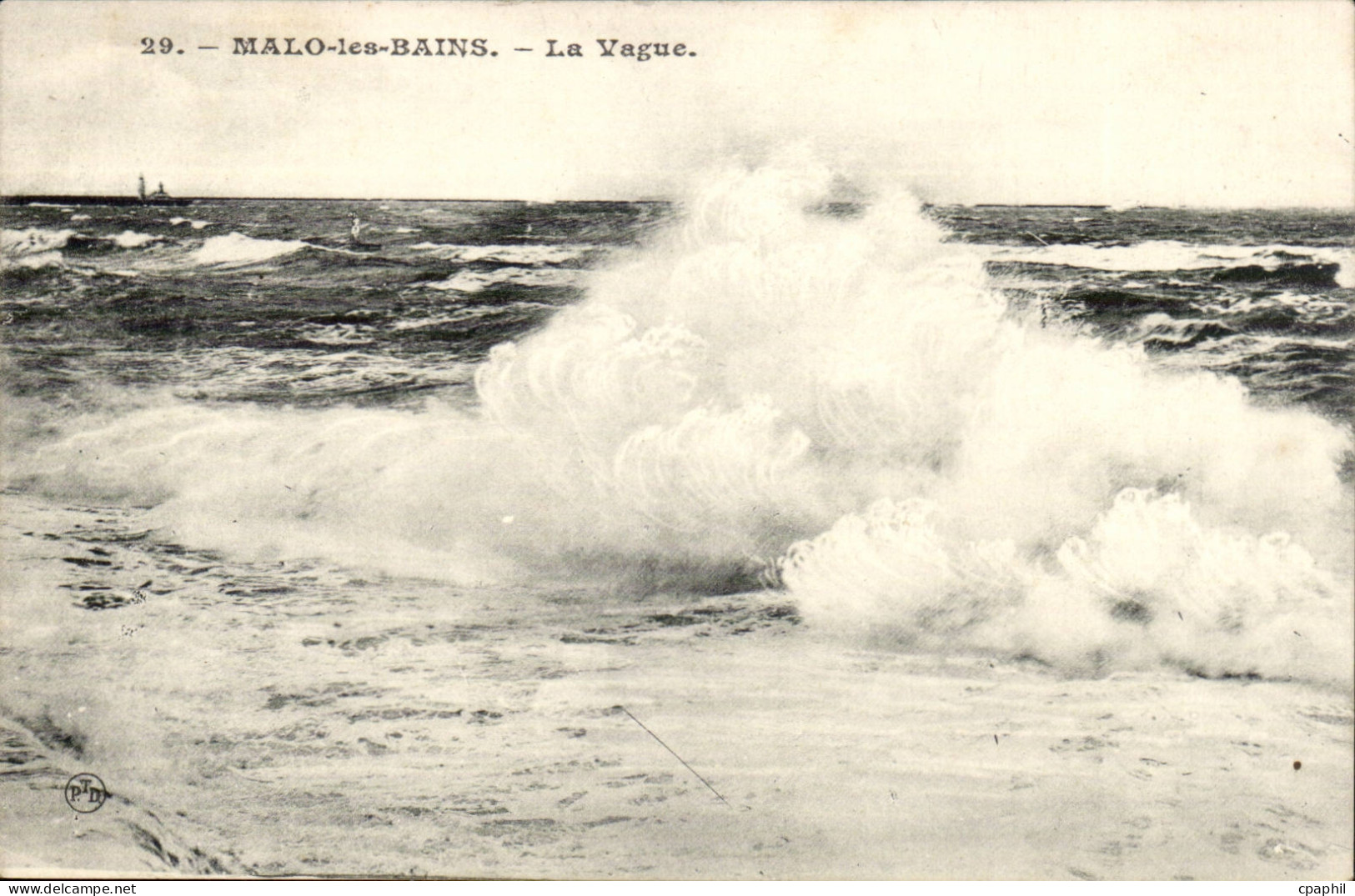 Malo les Bains CPA La vague