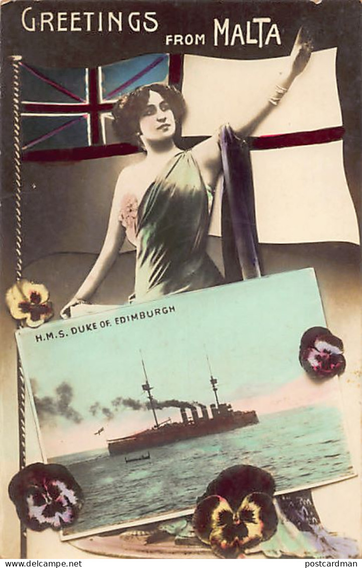 Malta - Greetings from Malta - HMS Duke of Edimburgh - Publ. unknown