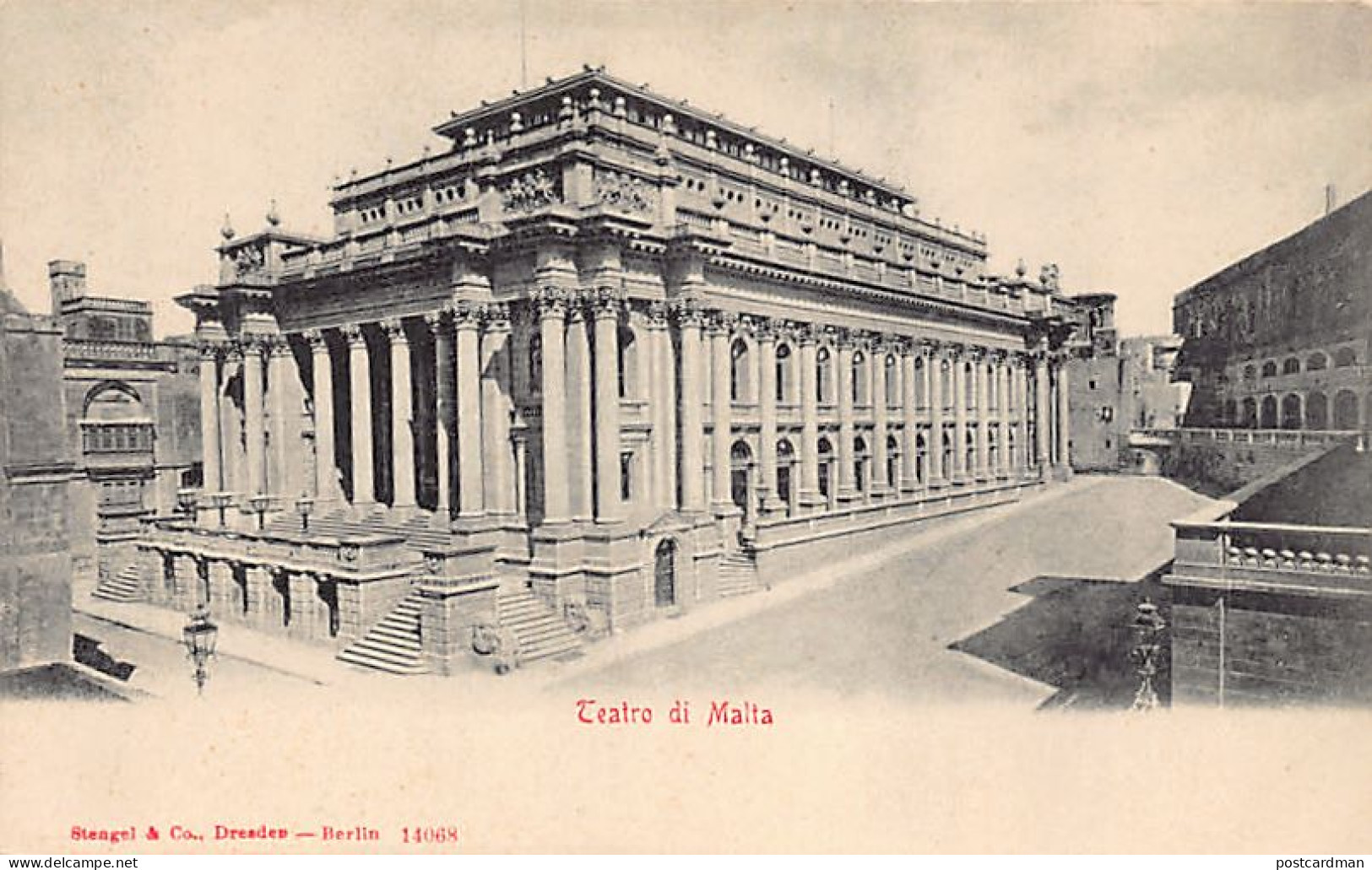 Malta - VALLETTA - Teatro di Malta - Publ. Stengel & Co. 14068
