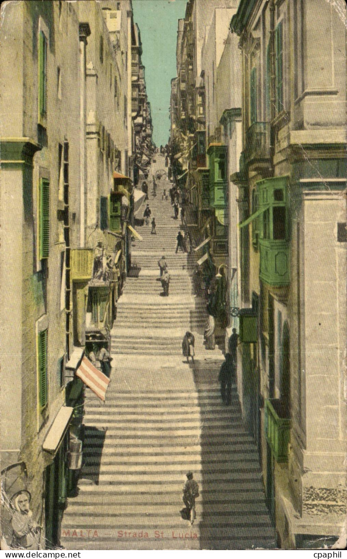 Malte - Malta - Strada St Lucia - CPA