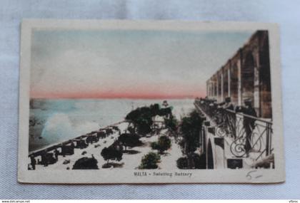 AA540, Cpa 1921, Malta, saluting battery, Malte