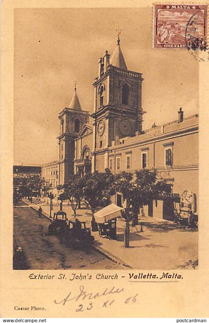 Malta - VALLETTA - Exterior St. John's Church - Publ. Cassar Photo