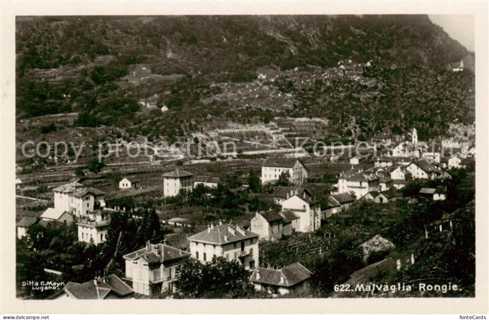 Malvaglia TI Panorama Blick ins Tal