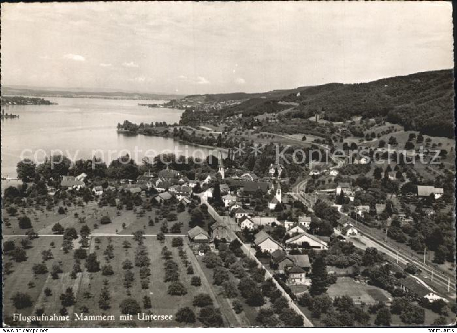 Mammern Fliegeraufnahme Mammern mit Untersee