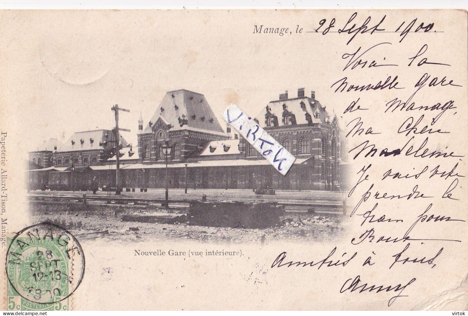 MANAGE :  nouvelle gare    1900