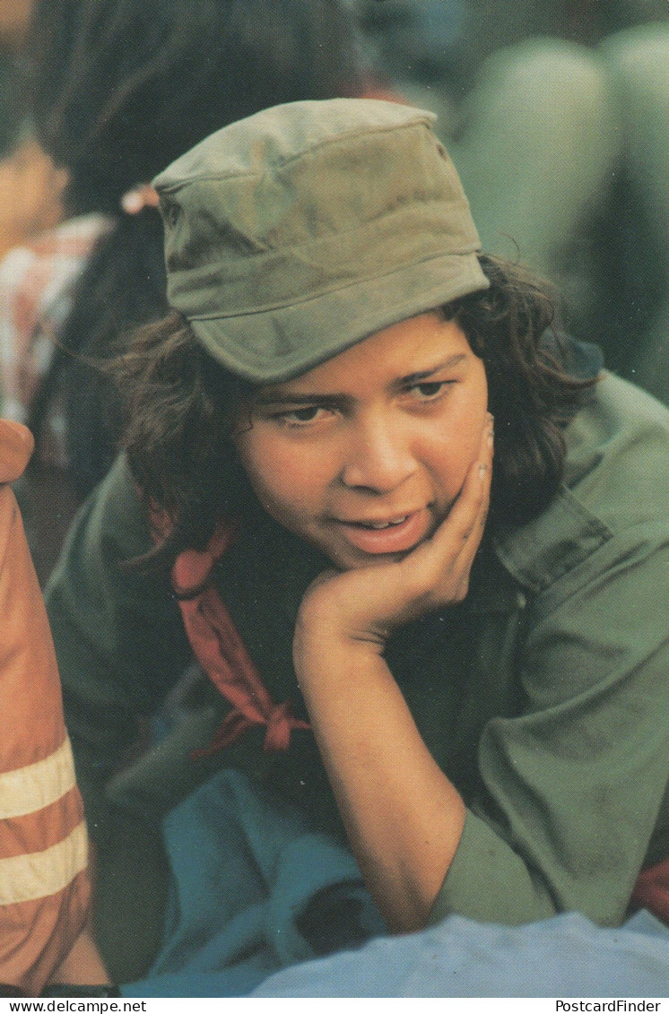 Managua Nicaragua Woman Of Young Peoples Militia Army Postcard