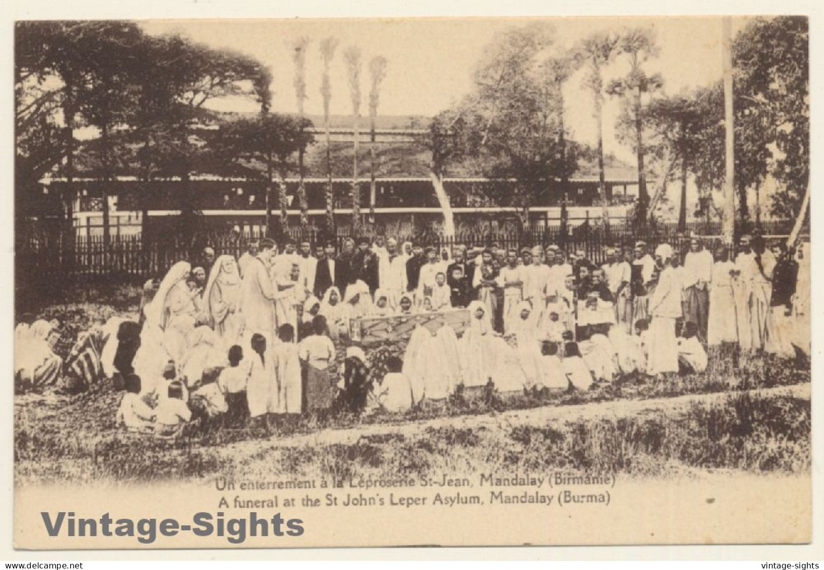 Mandalay / Burma: Funeral St John's Leper Asylum (Vintage PC ~1910s)