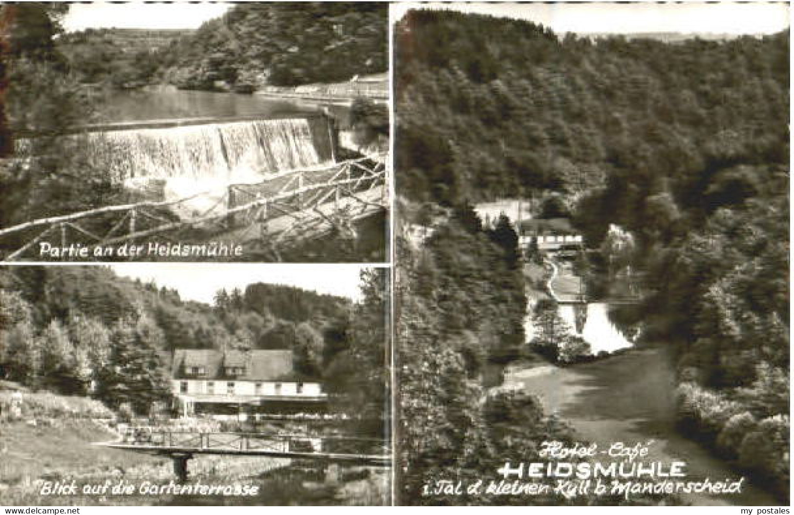 Manderscheid Eifel Manderscheid Hotel Cafe Heidsmuehle Faltkarte ungelaufen ca.
