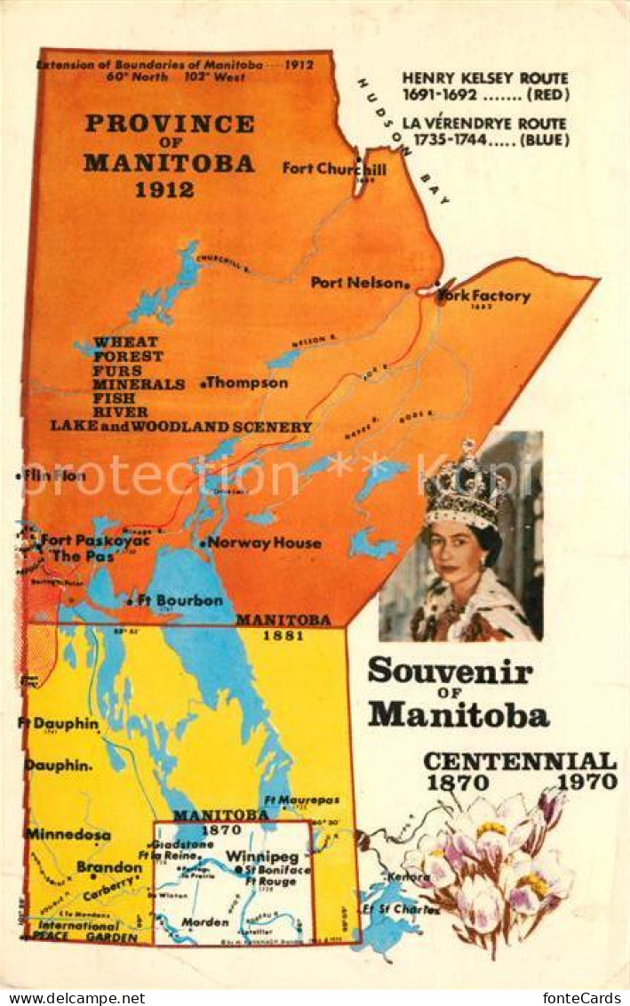 Manitoba Gebietskarte von 1912