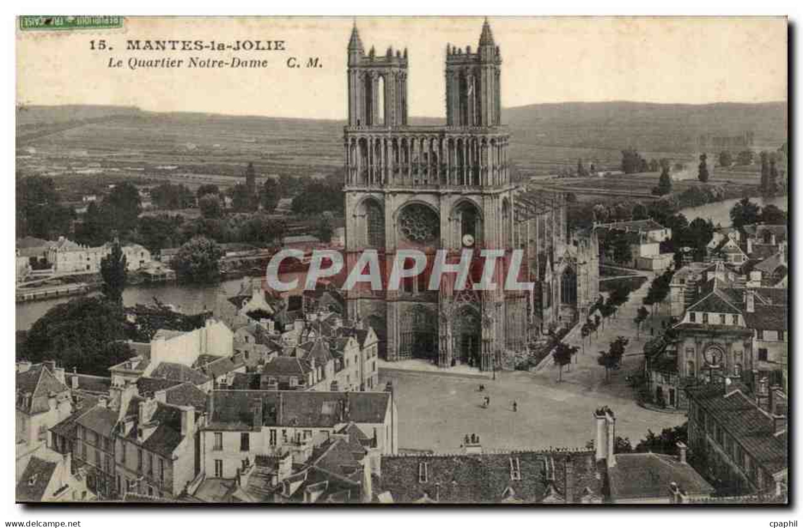 Mantes la jolie CPA Le quartier Notre Dame