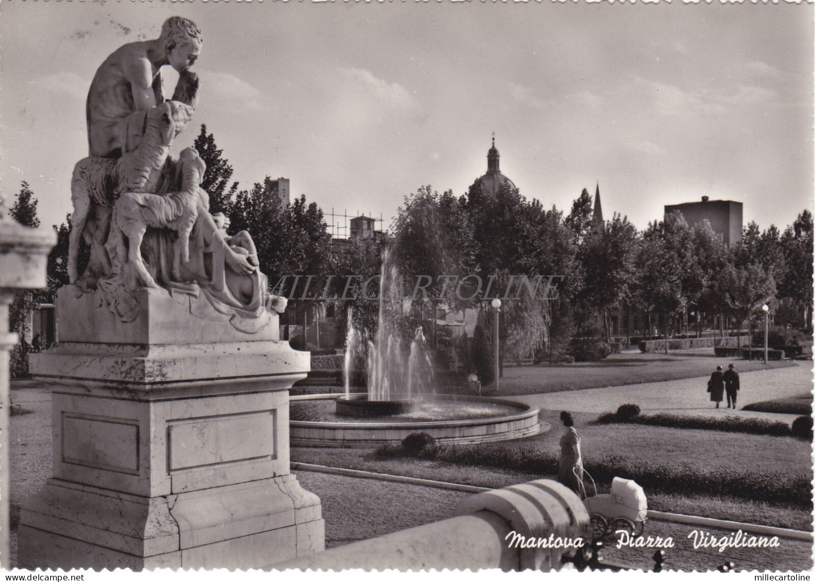 MANTOVA - Piazza Virgiliana, Cartolina