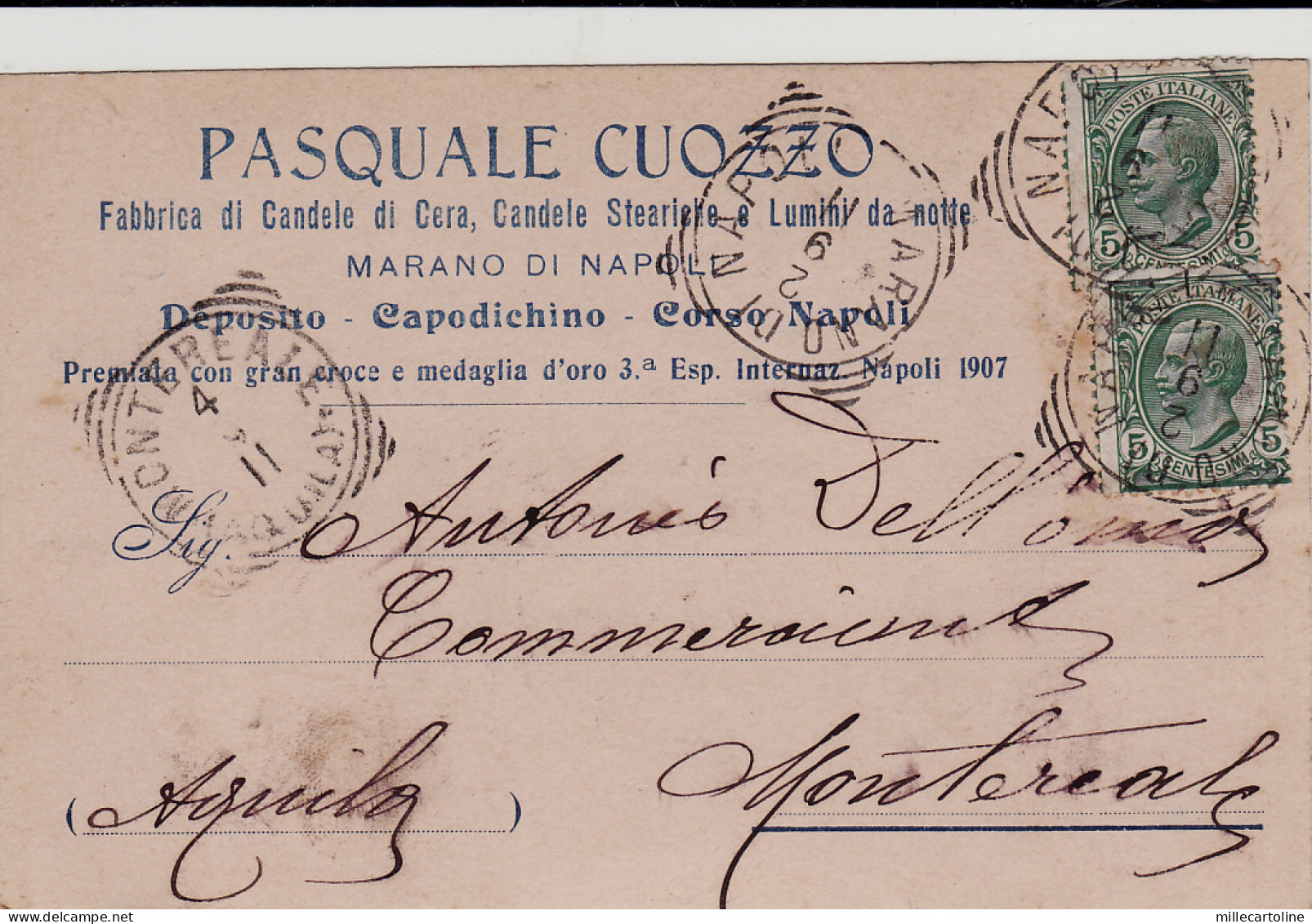 #MARANO DI NAPOLI: testatina- PASQUALE CUOZZO- CANDELE DI CERA- LUMI..