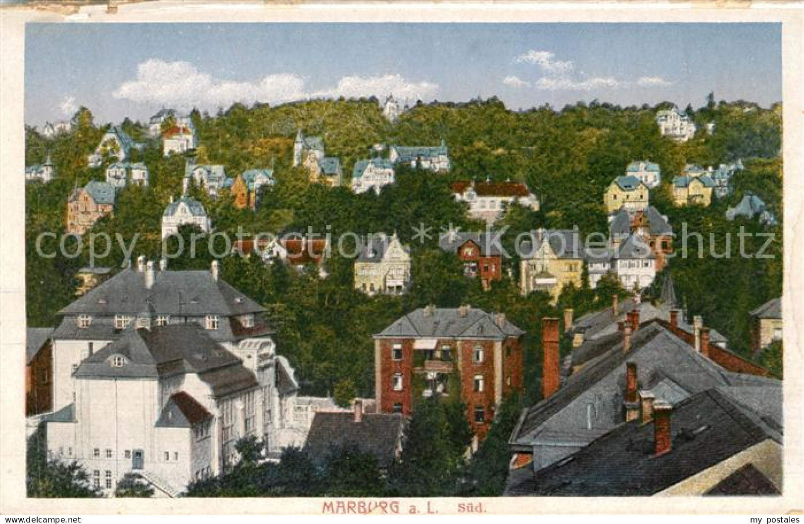 Marburg Lahn Blick auf Marburg Suedstadt