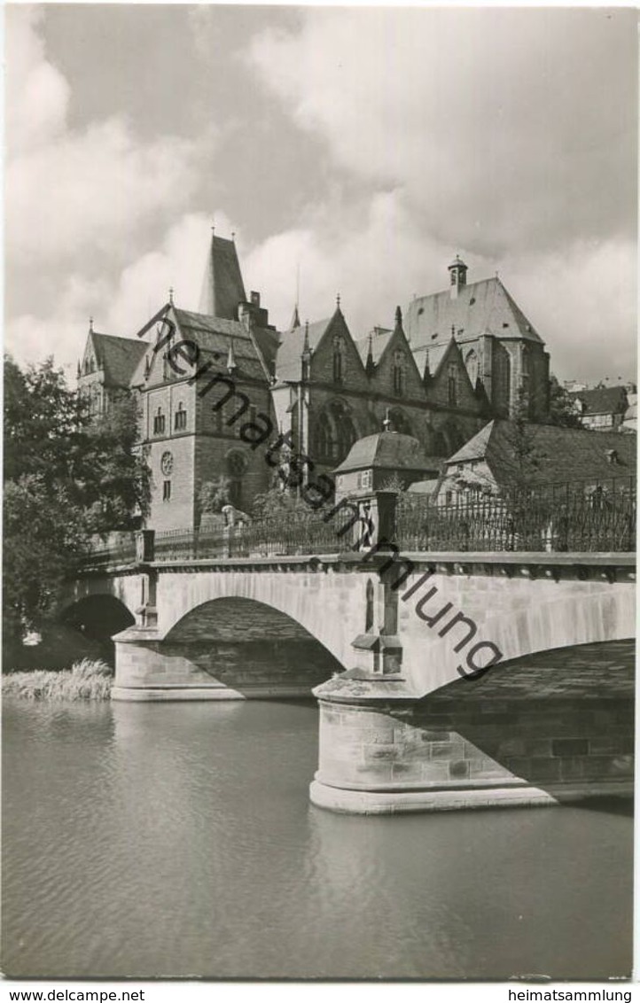 Marburg - Philippuniversität und Weidenhäuser Brücke - Foto-AK - Verlag Foto-Grafik G. Dähn Marburg