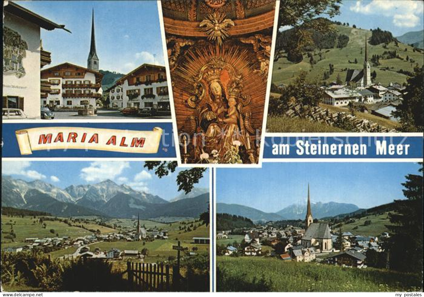 Maria Alm Steinernen Meer Teilansichten Panorama Wallfahrtskirche