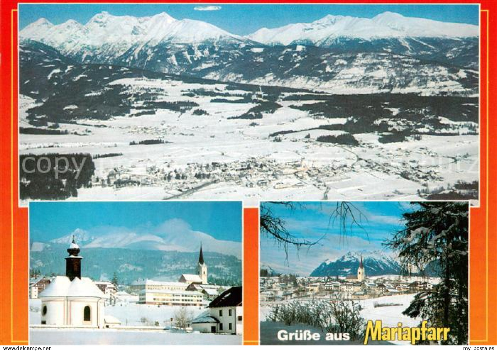 Mariapfarr AT Fanningberg Weisspriach Kirche Ortsansicht