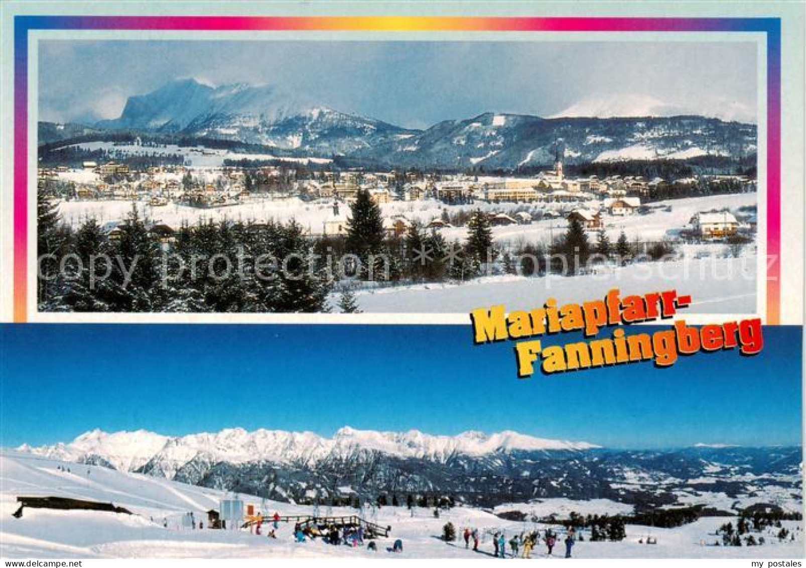 Mariapfarr AT Panorama mit Skizentrum Fanningberg