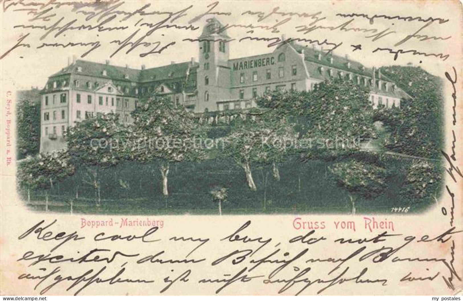 Marienberg Boppard Rhein Rheinland-Pfalz Marienberg Kloster Rhein Baeume Gruenan