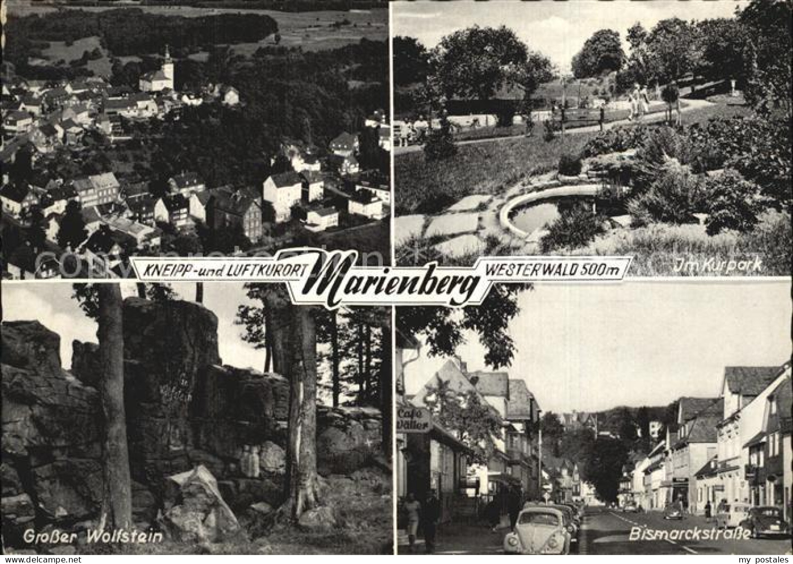 Marienberg Westerwald Bad Fliegeraufnahme Kurpark Bismarckstrasse Grosser Wolfst