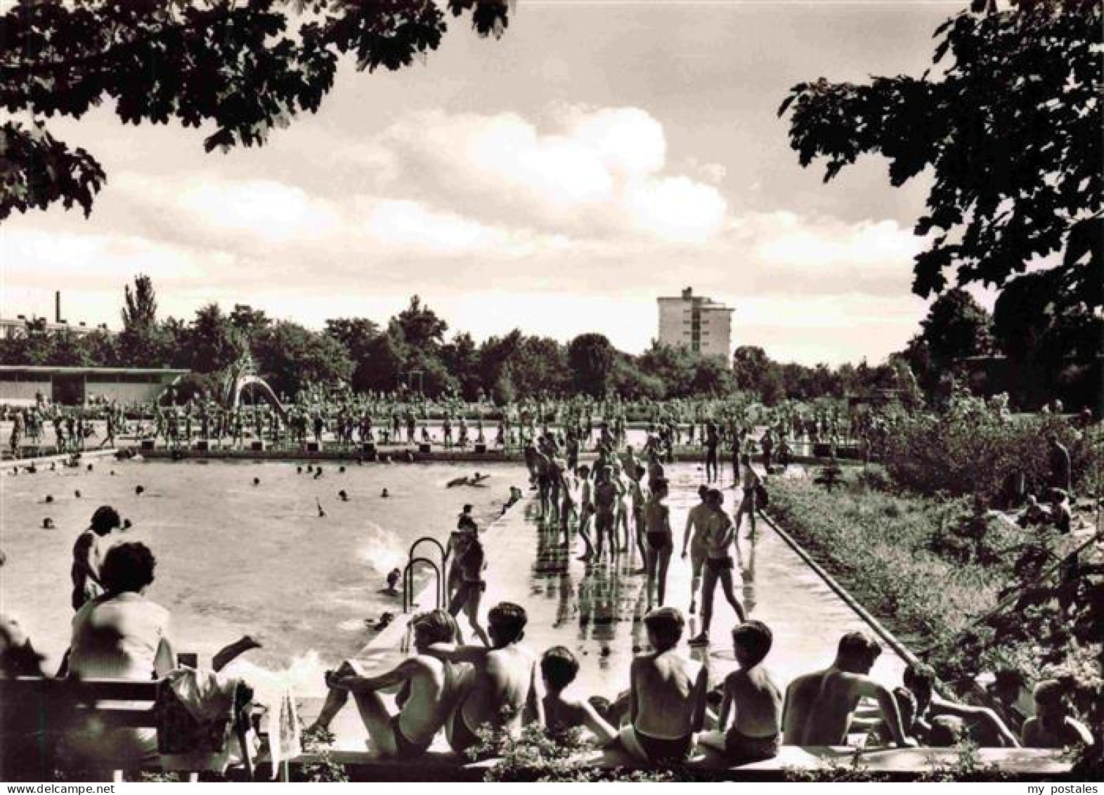 MARIENDORF  TEMPELHOF-SCHoeNEBERG BERLIN Sommerbad Freibad Schwimmbad Sportbecke
