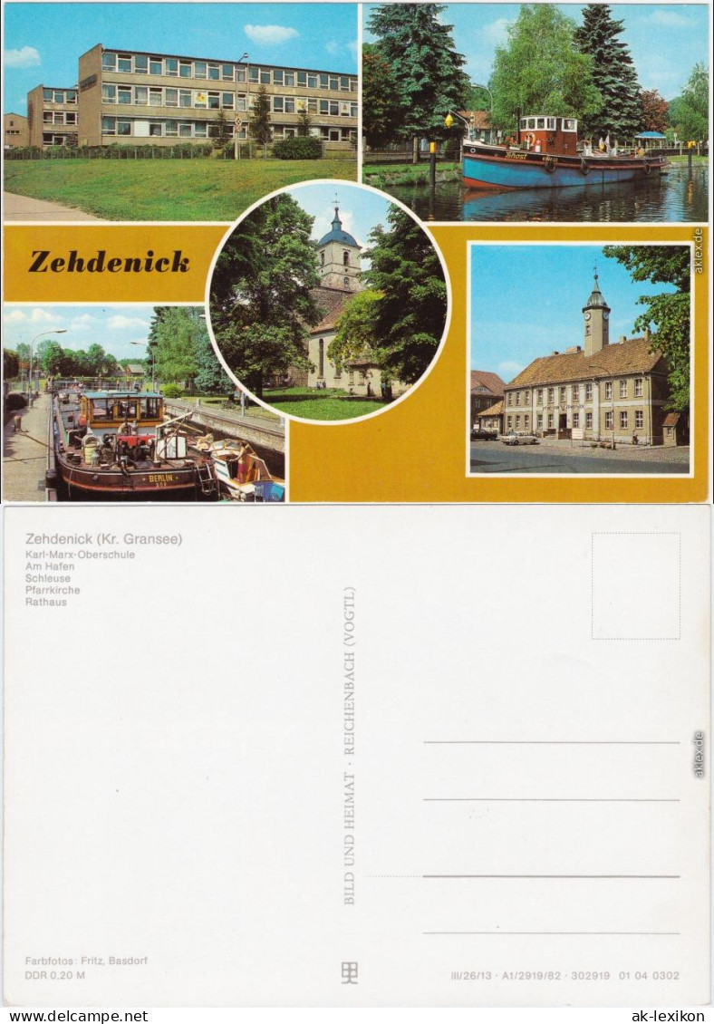 Marienthal Zehdenick Karl-Marx-Oberschule, Am Hafen, Schleuse, Pfarrkirche 1982