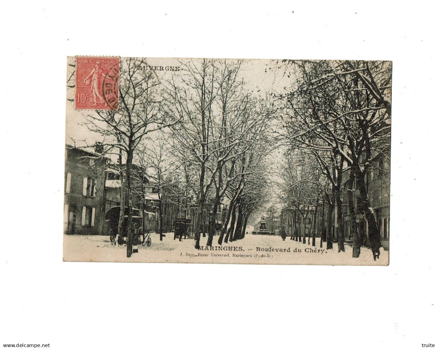MARINGUES BOULEVARD DU CHERY ( SOUS LA NEIGE )