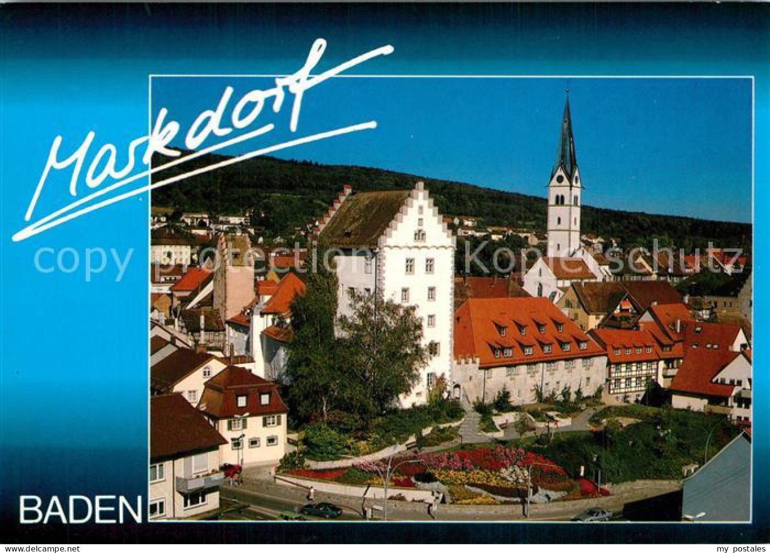 Markdorf Baden Ortsansicht mit Kirche