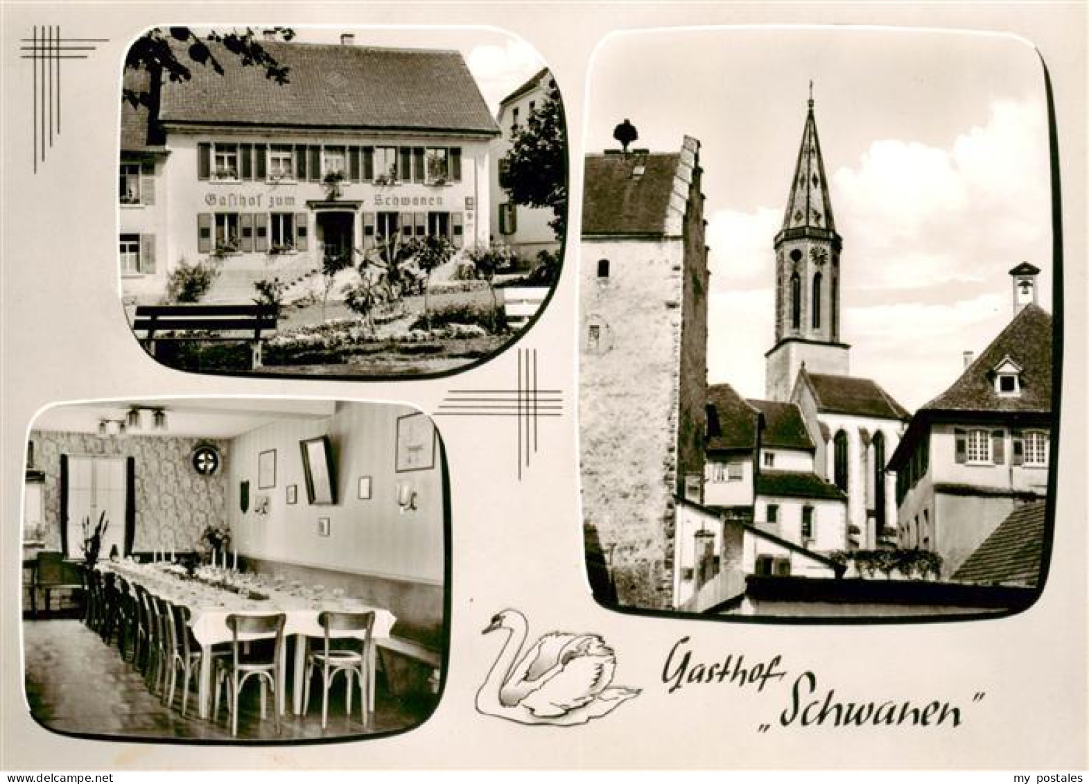 Markdorf Bodensee Gasthof zum Schwanen Gaststube Kirche