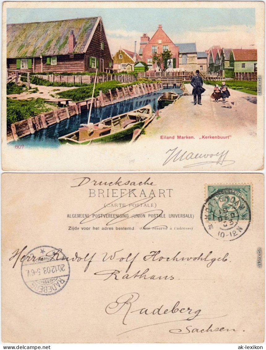 Marken-Waterland Eiland Marken "Kerkenbuurt"/ Insel Marken "Kerkenbuurt" 1903