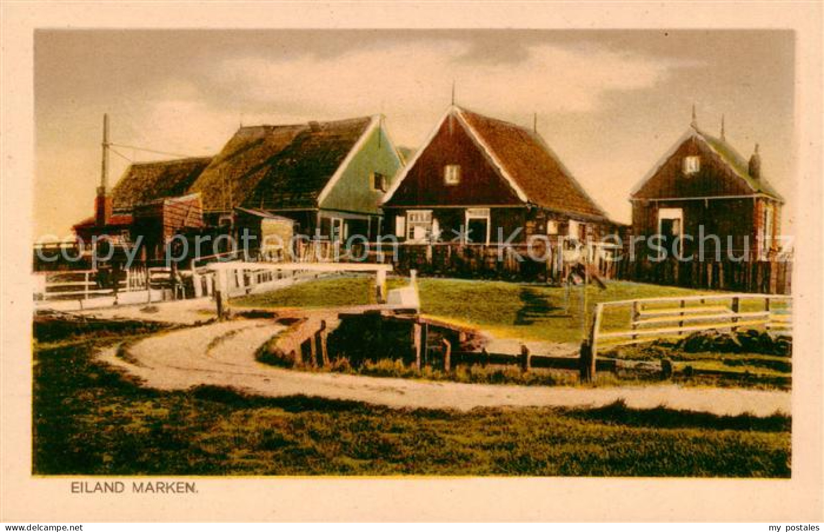 Marken Wohnhaeuser auf dem Eiland