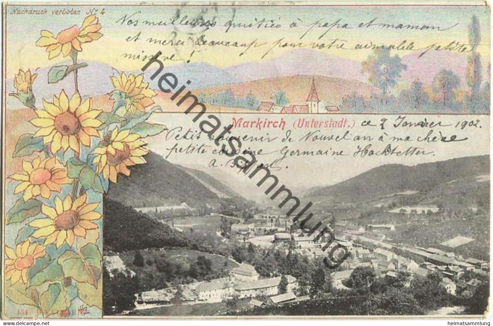 Markirch - Sainte-Marie-aux-Mines - Unterstadt gel. 1902