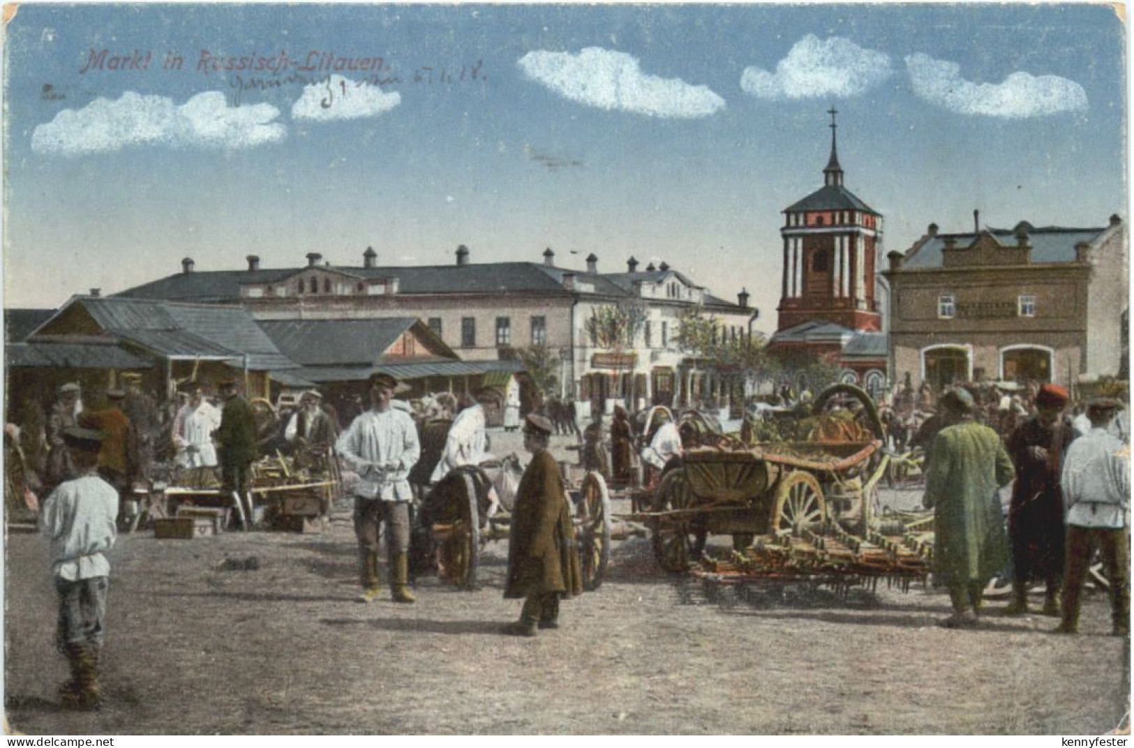 Markt in Russisch Litauen - Feldpost