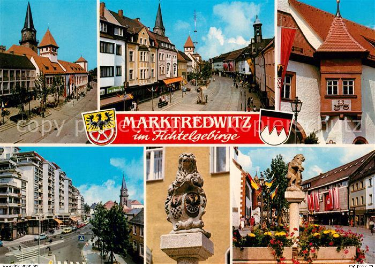 Marktredwitz Ortsansichten Innenstadt Brunnen