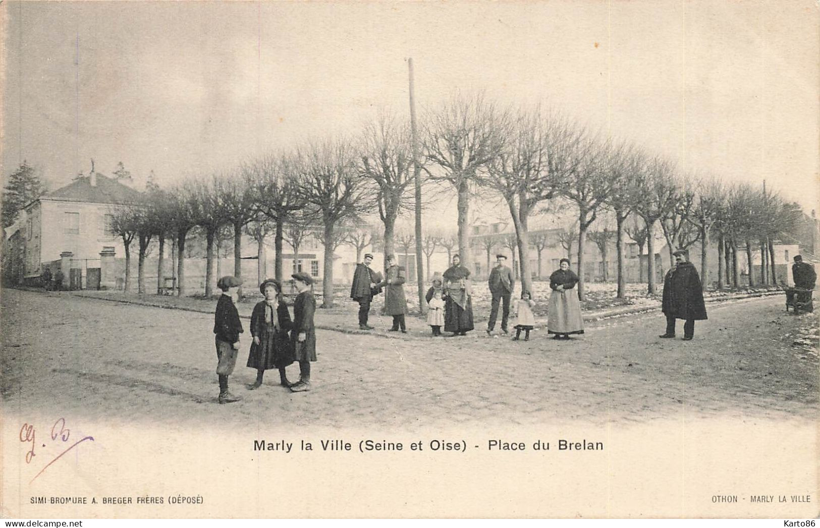 marly la ville * la place du brelan * villageois