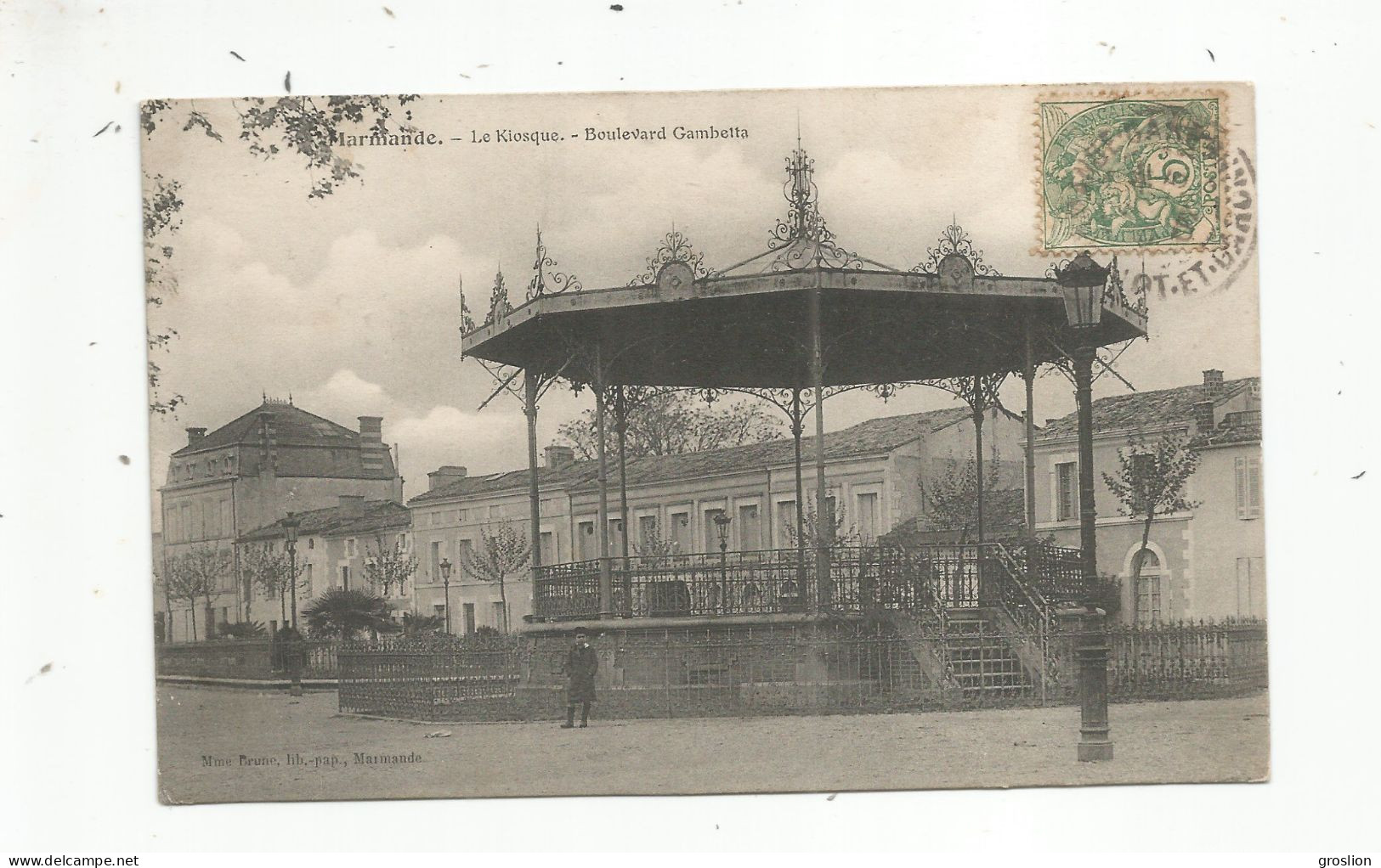 MARMANDE LE KIOSQUE BOULEVARD GAMBETTA 1907