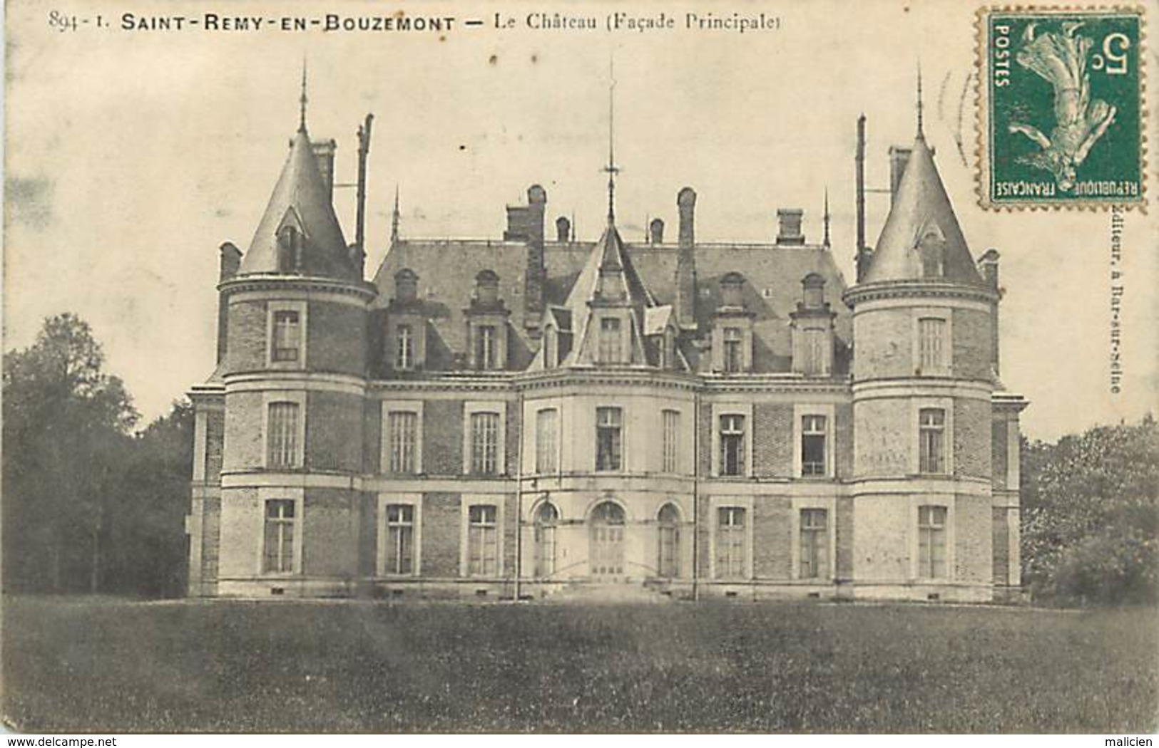 - marne -ref-A998- saint rémy en bouzemont - st rémy en bouzemont - le chateau - façade principale - chateaux -