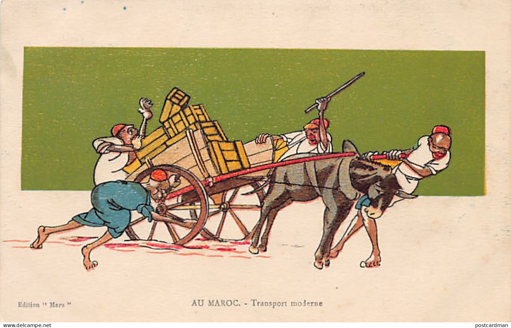 Maroc - CARICATURE - Transport moderne - Ed. Mars