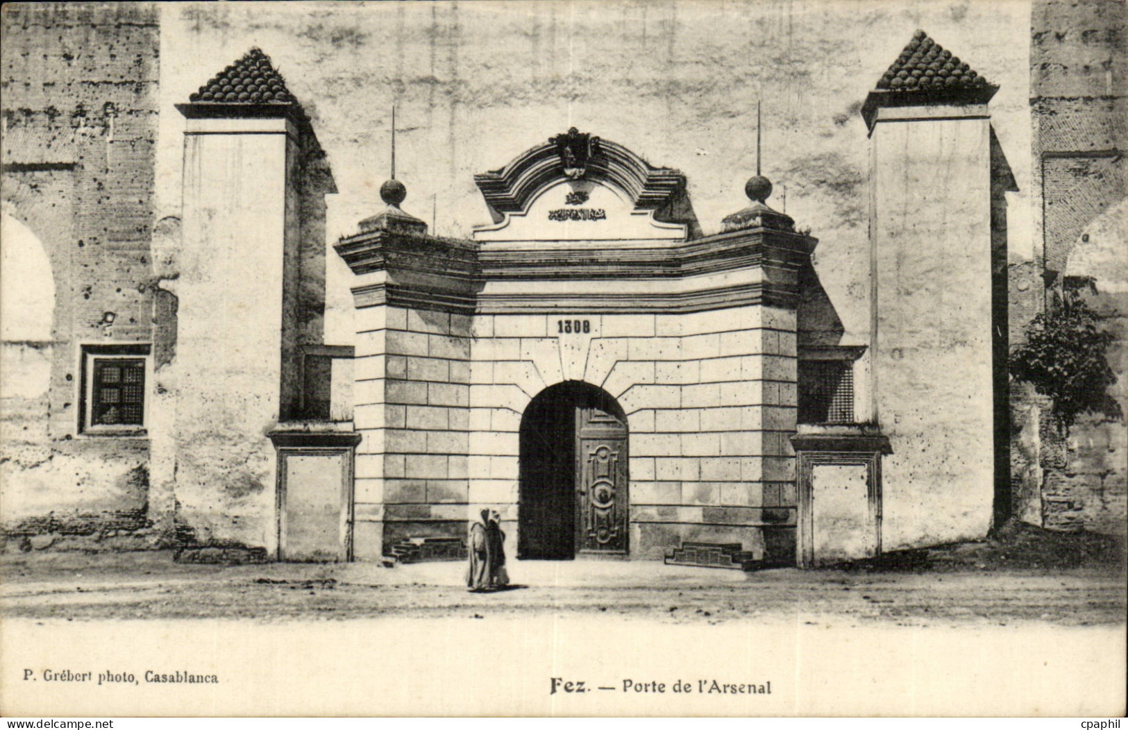 Maroc Fez CPA Porte de l'arsenal