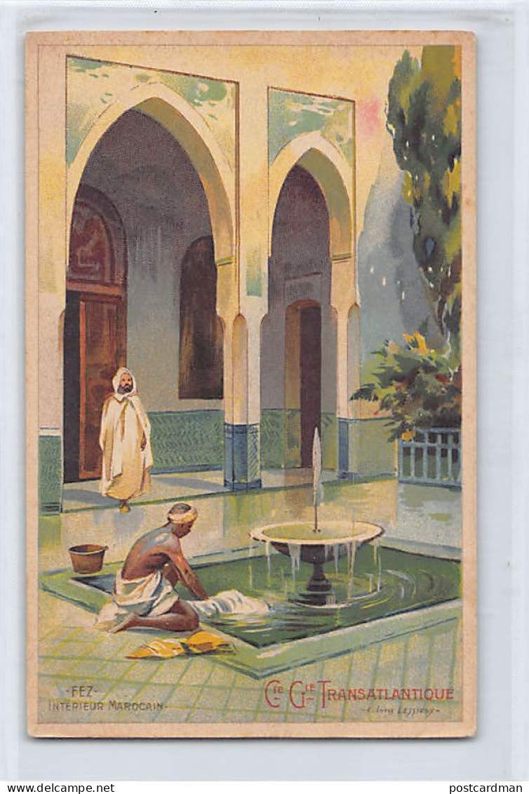 Maroc - FEZ Fès - Litho - Intérieur Marocain - Ed. Compagnie Générale Transatlantique
