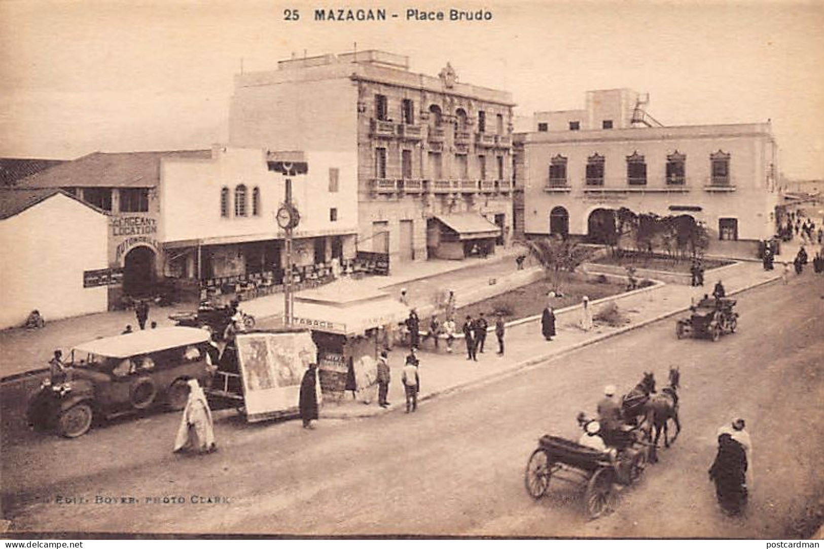 Maroc - MAZAGAN - Place Brudo - Ed. Boyer Photo Cark 25