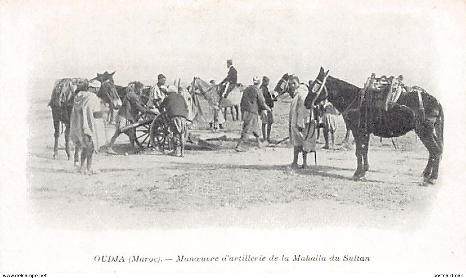 Maroc - OUJDA - Manoeuvres d'artillerie des troupes du Sultan du Maroc