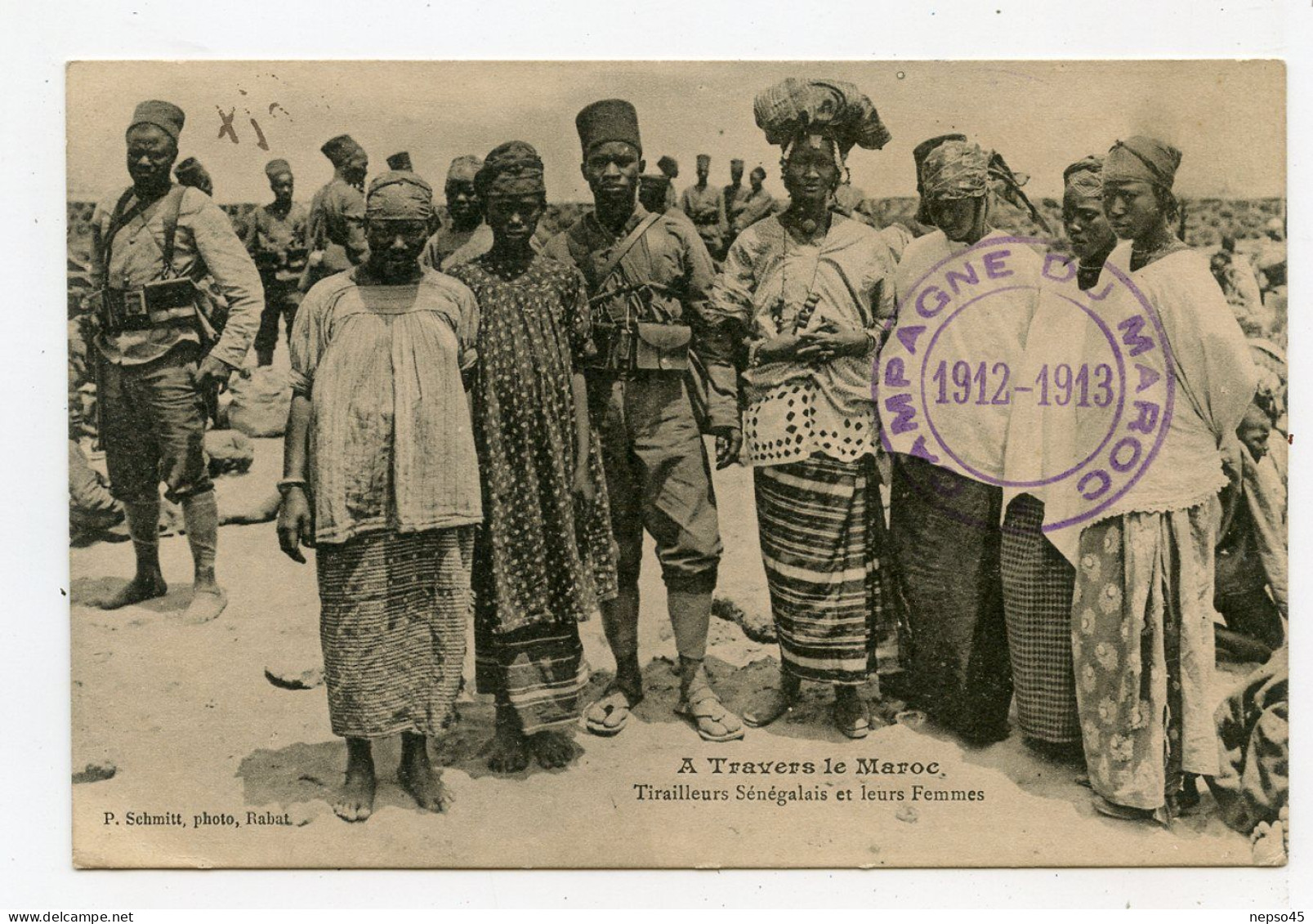 Maroc Tirailleurs Sénégalais et leurs Femmes ( campagne du Maroc 1912-1913 ) guerre.soldats.