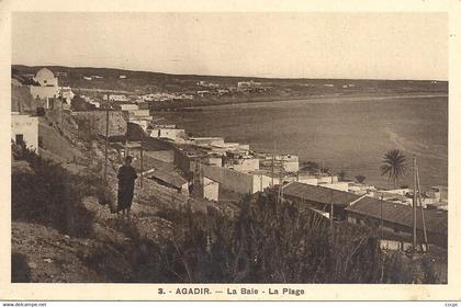 CPA Maroc Agadir La Baie La Plage