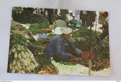 Cpm, Maroc typique, souk, vendeurs de légumes, Maroc